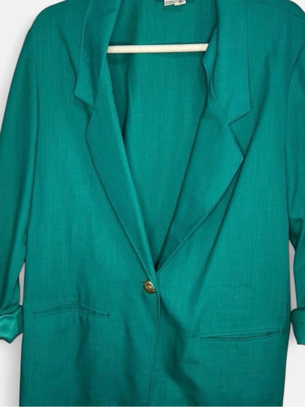 Sag Harbor Teal Single-Button Blazer